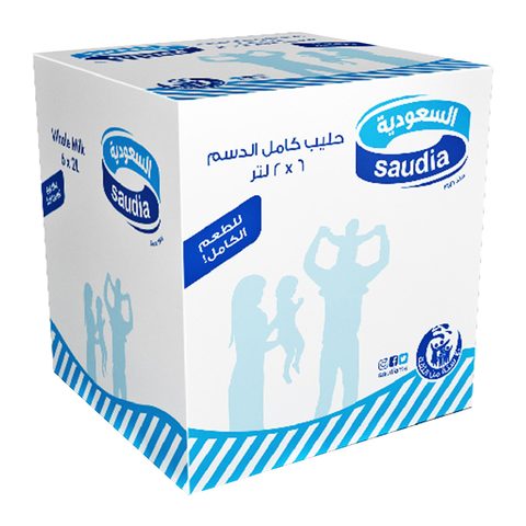 اشتري السعودية حليب طويل الأجل كامل الدسم 2 لتر × 6 قطع في السعودية