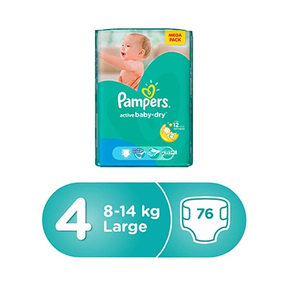 Pampers active baby sales dry 4