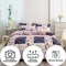 LUNA HOME King size 6 pieces Bedding Set without filler, Pink Color Flower Design
