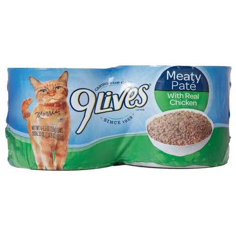 9 Lives Cat Food With Real Chicken 156 Gram 4 Pieces