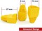 oft Plastic Ethernet RJ45 Cable Connector Boots Cover Strain Relief Boots CAT5 CAT5E CAT6 CAT6E Yellow (50 PCS)