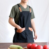 DEO KING Work &amp; Kitchen Apron With Two Pockets Black