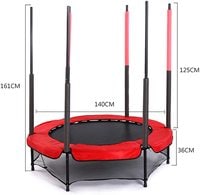 Coolbaby 5 Ft Kids Trampoline With Safety Enclosure Net, Outdoor Indoor Mini Trampolines For Kids Jumping Mat And Spring Cover Padding, Heavy Duty Frame Round Trampoline With Built, In Zipper