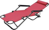 Egardenkart reclinable Camping Chair, Folding Camping Chairs for Adults with Armrests, Lightweight Portable for Beach, Perfect for Caravan trips, BBQs, Garden, Picnic, (Red)