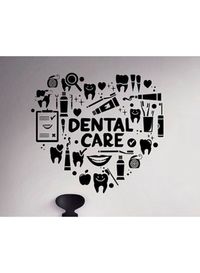 Spoil Your Wall Dental Care Wall Sticker Black 70x60cm