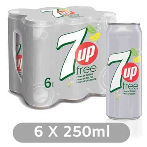 7Up Drink Sugar Free 250 Ml 6 Pieces