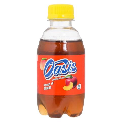 Buy Oasis Carbonated Soft Drink with Peach and Apple Flavor - 200 ml ...