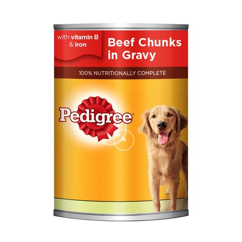 Pedigree Beef Chunks In Gravy Dog Food 400g