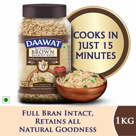 Daawat Quick Cooking Brown Basmati Rice 1kg