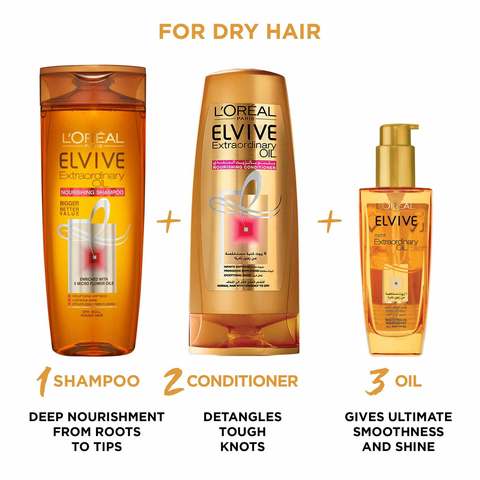 L&#39;Oreal Paris Elvive Extraordinary Oil Shampoo For Dry Hair 400ml
