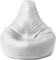 Luxe Decora Faux Leather Tear Drop Recliner Bean Bag Cover Only No Filling (L, White)
