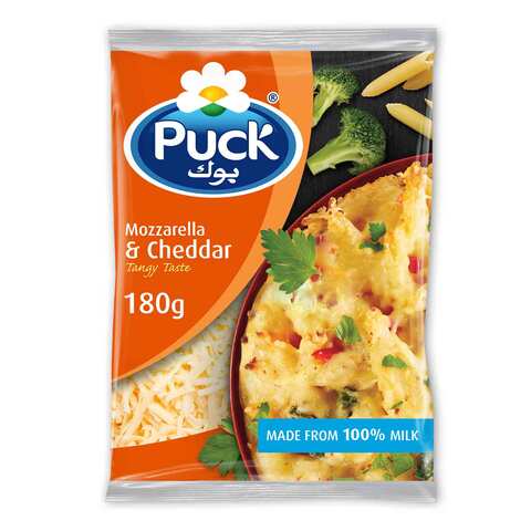 Puck Shredded Cheddar &amp; Mozzarella 180g