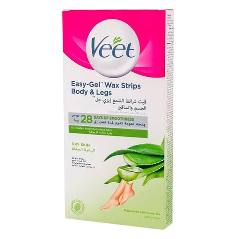 Veet Dry Skin Easy Grip Wax Strip 20 Counts