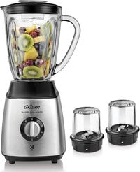 Arzum Ar1056 Maxiblend Glass Jug Blender, 600 W 1600 ml Capacity Glass Jar, 5 Stage Speed Control Pulse Function, Stainless Steel Blades Non-Slip Base