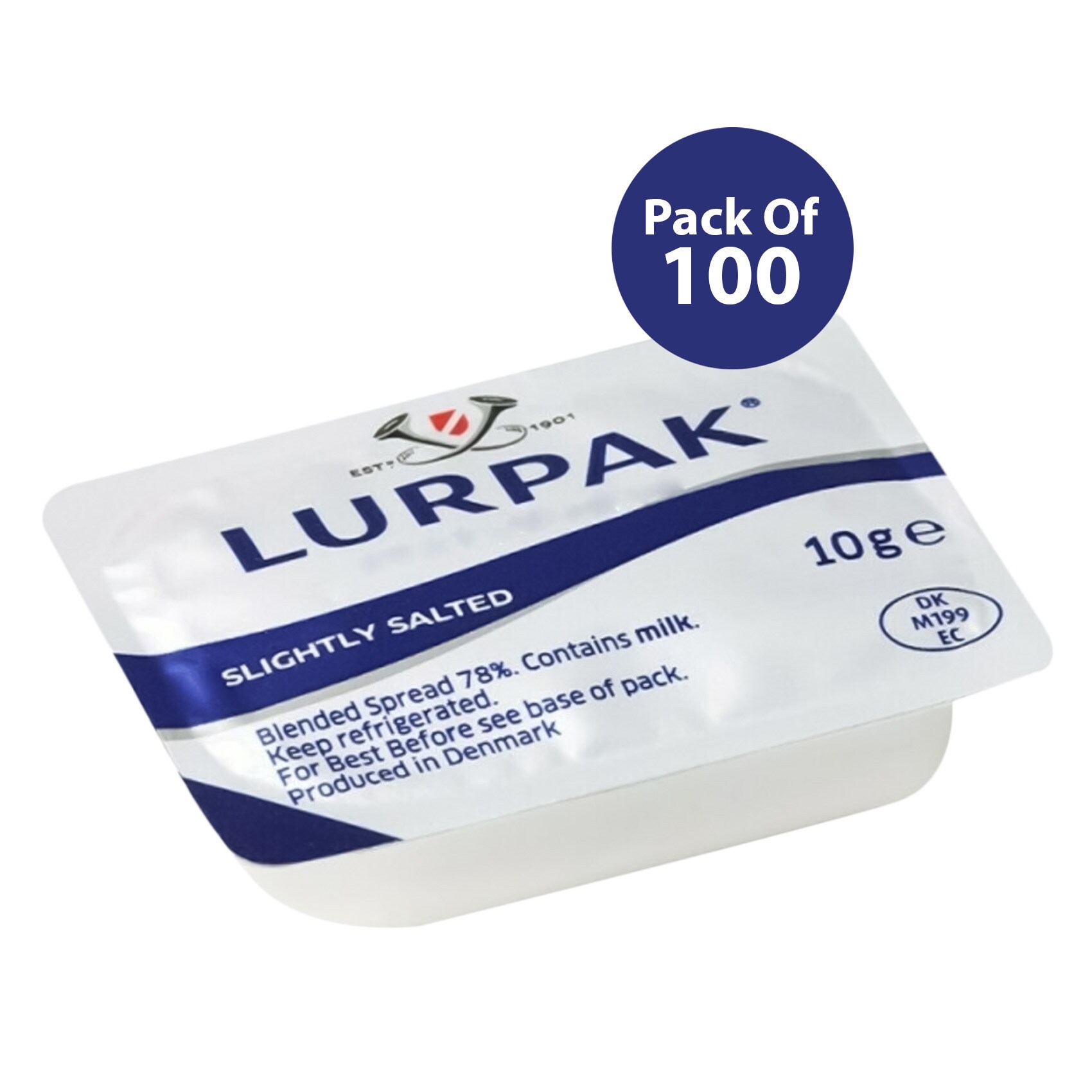 Buy Lurpak Spreadable Butter Portions Unsalted 100x10g Online Shop