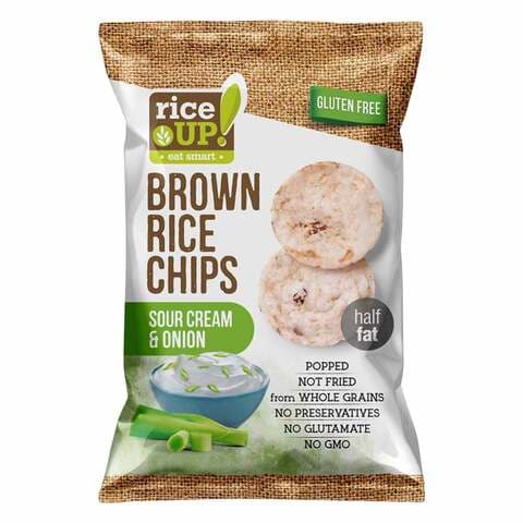 Buy Rice Up Sour Cream And Onion  Brown Rice Chips 25g in Kuwait