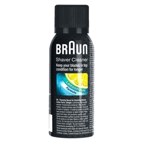 BRAUN Shaver Cleaner Aerosol Spray SC8000, Black 100ml UAE
