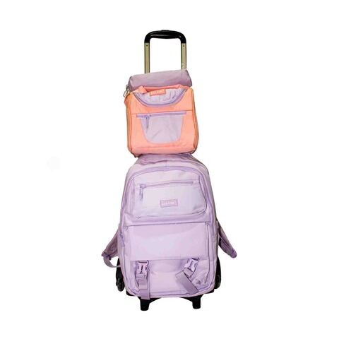 Suneight 3 Wheels Trolley Bag 18&#39;&quot;+ 1 Lunch Bag + 1 Pencil Case