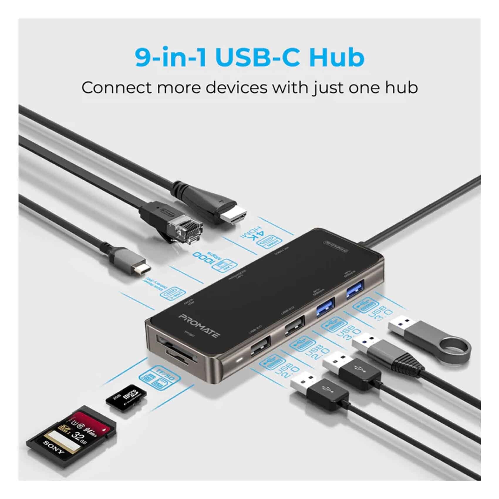 Hub USB GENERIQUE Hub USB Multiprise TYPE-C vers HDMI Hub Station