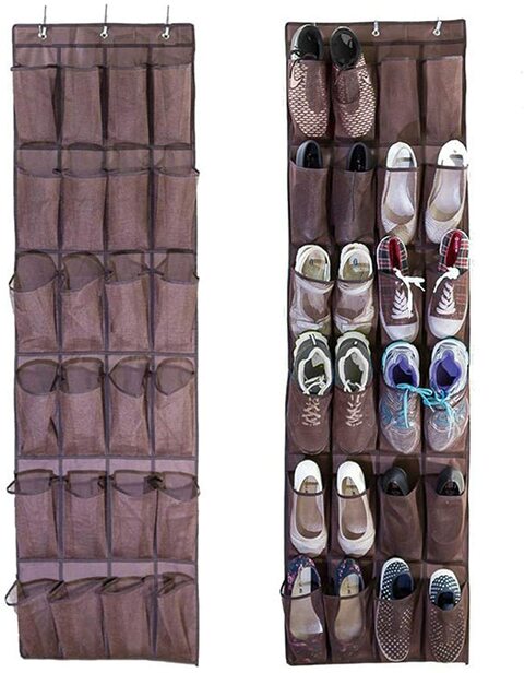 Generic Skeido 24 Pockets Over The Door Hanging Bag Box Shoe Rack Hanger Boots Storage Tidy Organizer Holder