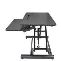 IBAMA Computer Workstation Standing Desk Converter Stand Up Riser 20×30 Inch Large Tabletop 