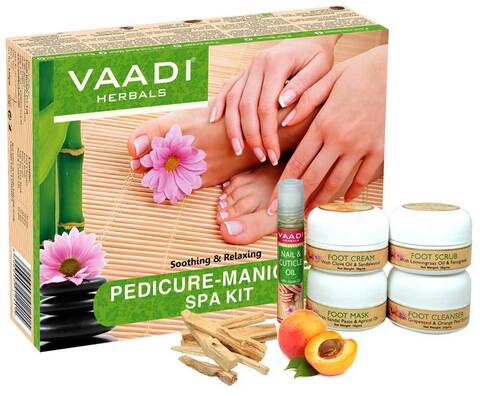 Vaadi Herbals Pedicure Manicure Kit W/ Nail &amp; Cuticle Oil
