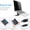 Aiwanto Laptop Stand Folding Portable Notebook Holder for Desk Adjustable Foldable Desktop Stand for iPad Tablet (Black)