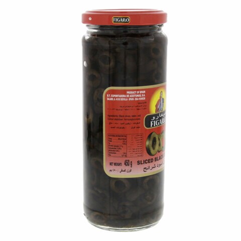 Figaro Sliced Black Olives 450g Pack of 2
