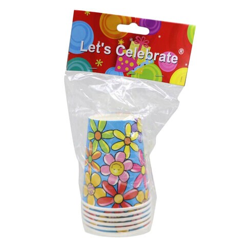 Let&#39;s Celebrate 44060 Flower Design Paper Cup 6 Count