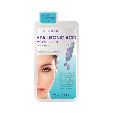 Skin Republic - Hyaluronic Acid + Collagen Face Mask Sheet 25ml