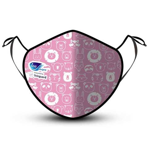 Fine Guard Comfort Face Mask for Kids - Pink