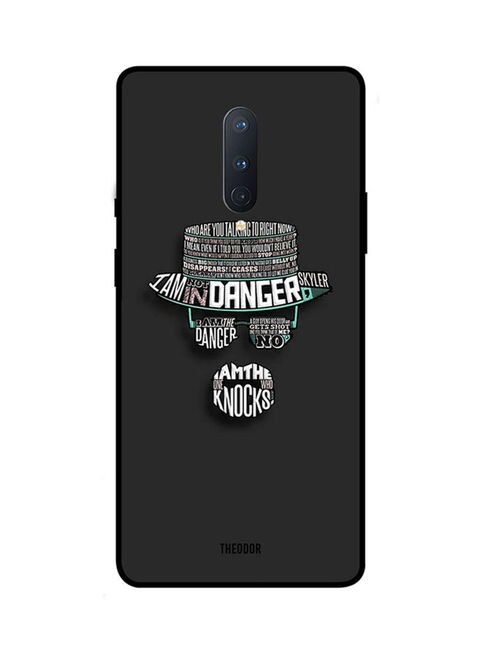 Theodor - Protective Case Cover For Oneplus 8 Dark Grey/White