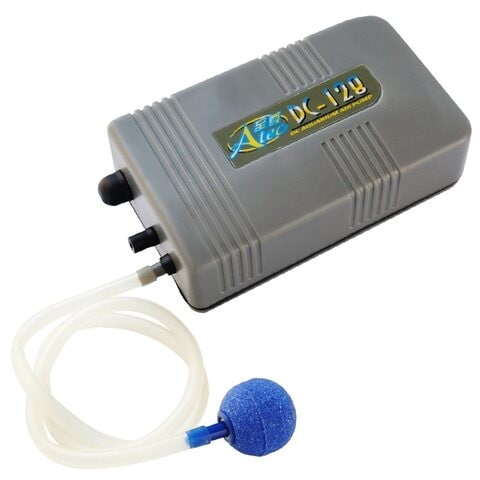 Battery powered shop aquarium pump