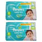 Buy Pampers Baby Dry Diapers Size 6 XXL 4-6kg Jumbo Pack White 36 countx2 in UAE