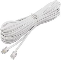 Dkurve Handmade Telephone Landline Extension Cord Cable Line Wire With Standard Rj-11 6P4C Plugs 20M