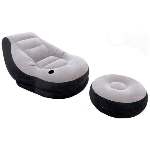 Intex Inflatable Ultra Lounge With Ottoman Multicolour Pack of 2