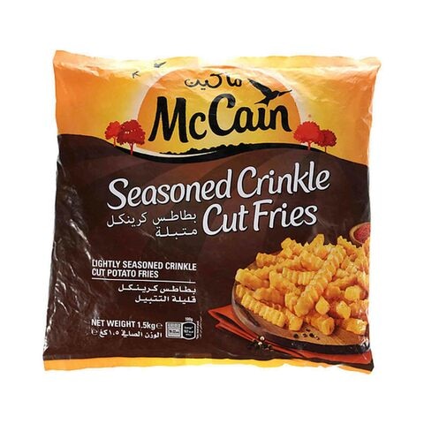 McCain Lightly Seasoned Crinkle Cut Potato Fries 1.5kg