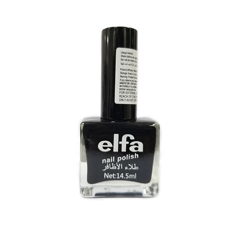 Buy Elfa Nail Polish 128 Black 14.5ml in Saudi Arabia