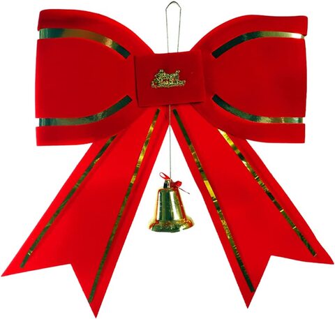 اشتري YATAI 3Pcs Red Christmas Tree Topper Bows في الامارات