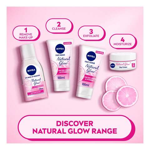 NIVEA Eye Waterproof Makeup Remover Natural Glow Pearl Extracts &amp; Vitamin C 125ml