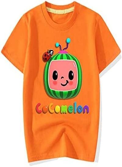 Cocomelon Casual Summer Outdoor Printed T-Shirt Orange (12-14 Year)