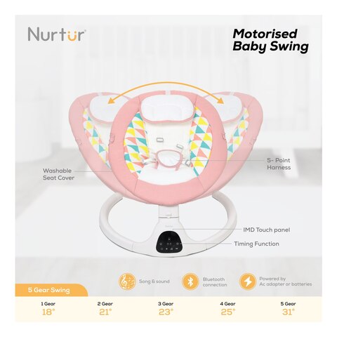 Buy Nurtur Motorised Baby Swing Chair NJ 2202 NR2 62x60x68cm