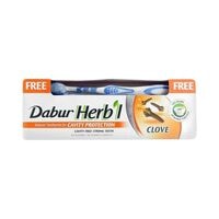 Dabur Herbal Clove Toothpaste With Brush White 150g