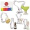 Generic 5 Piece Drinks And Cocktails Cooke Cutter Set With Beer Bottle, Beer Stein, Margarita Glass, Champagne Glass And Martini Glass Cookie Cutters With Recipe Booklet By Ann Clark Cookie Cutters