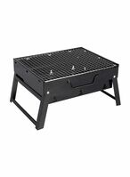 Buy Generic Portable Barbecue Charcoal Grill Black/Silver 13.77X10.75X2.45Inch in UAE