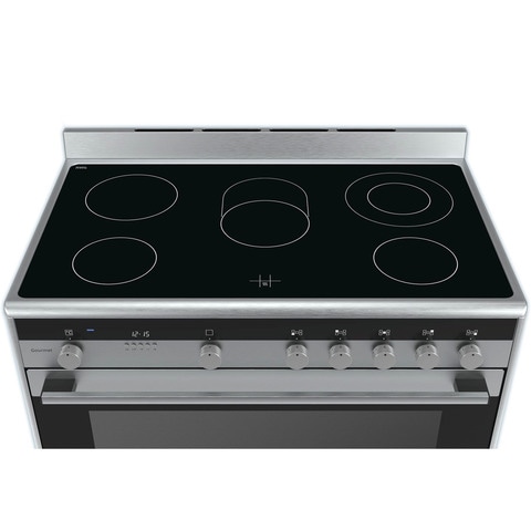 Siemens 5 Burners Electric Cooker And Oven HY738357M Silver 112L 90x60cm