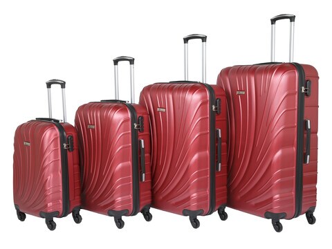 Burgundy luggage online sets