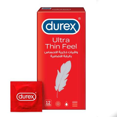 Durex Feel Ultra Thin Condoms Clear 12 PCS