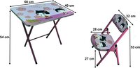 Kids Educational Table and Chair Set Metal Desk Chair   Folding Multipurpose Table Chair   Table Chair Set for Growing Kids Pink