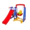 XIANGYU Kids 3in1 outdoor play structure jumbo slide with swing and basket ball game for kids